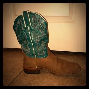 Nocona NL4022 Teal/Brown Boots. Sz 10B